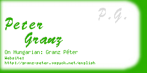 peter granz business card